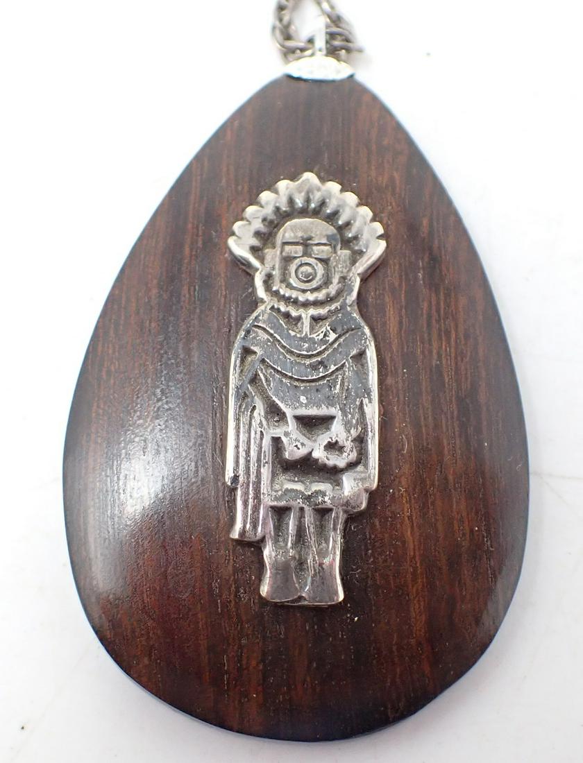 Rosewood Pendant w/ Sterling Silver Chain (1 of 3)