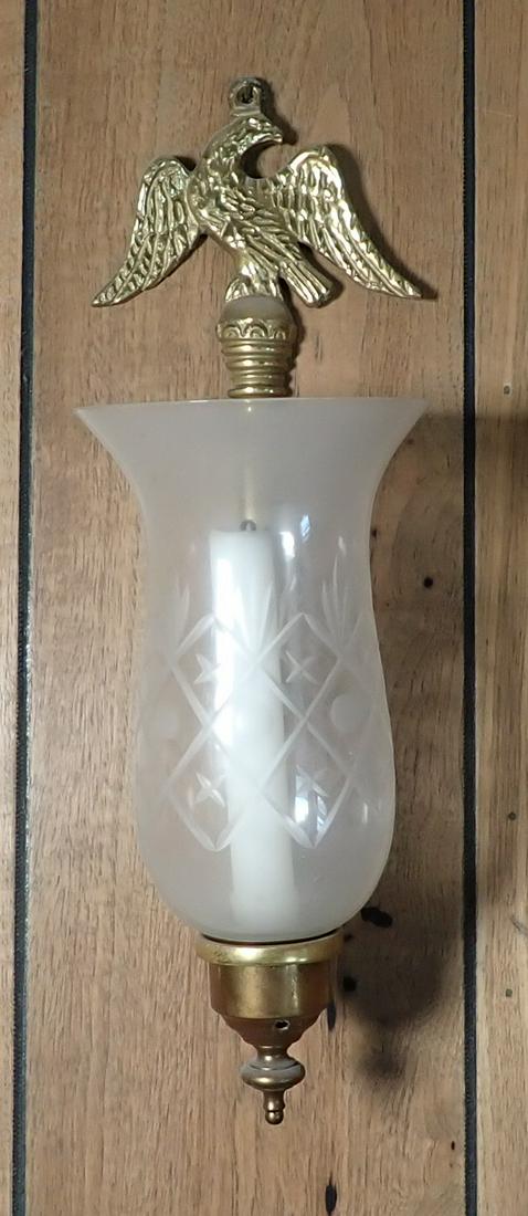 Brass Eagle Candle Wall Sconce (1 of 2)