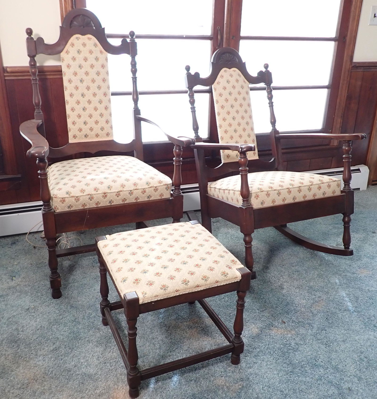 Grand Rapids Arm Chair Ottoman & Rocker Set (1 of 13)