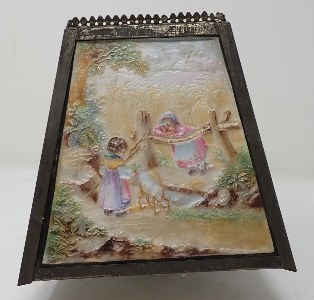 Bisque Lamp Shade Marked PPM 115 (1 of 9)