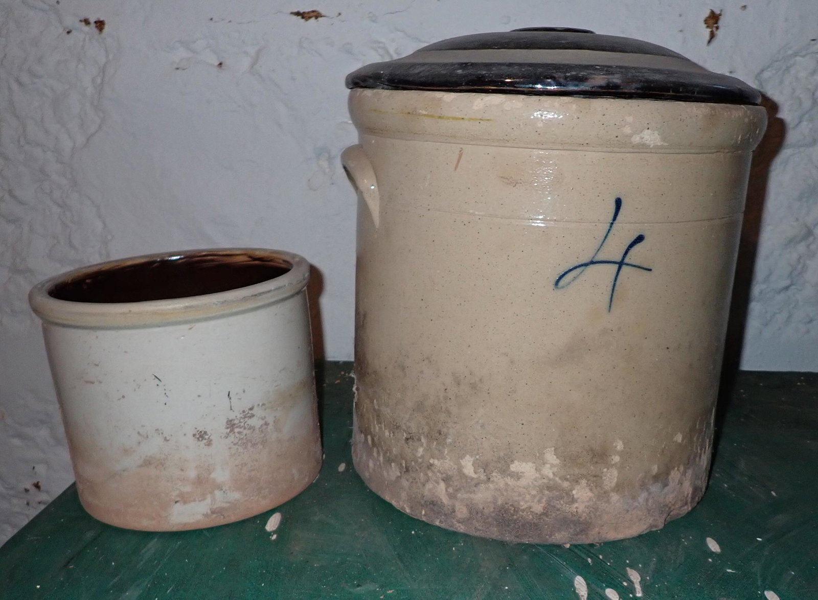 2 Stoneware Crocks: NO Shipping !
