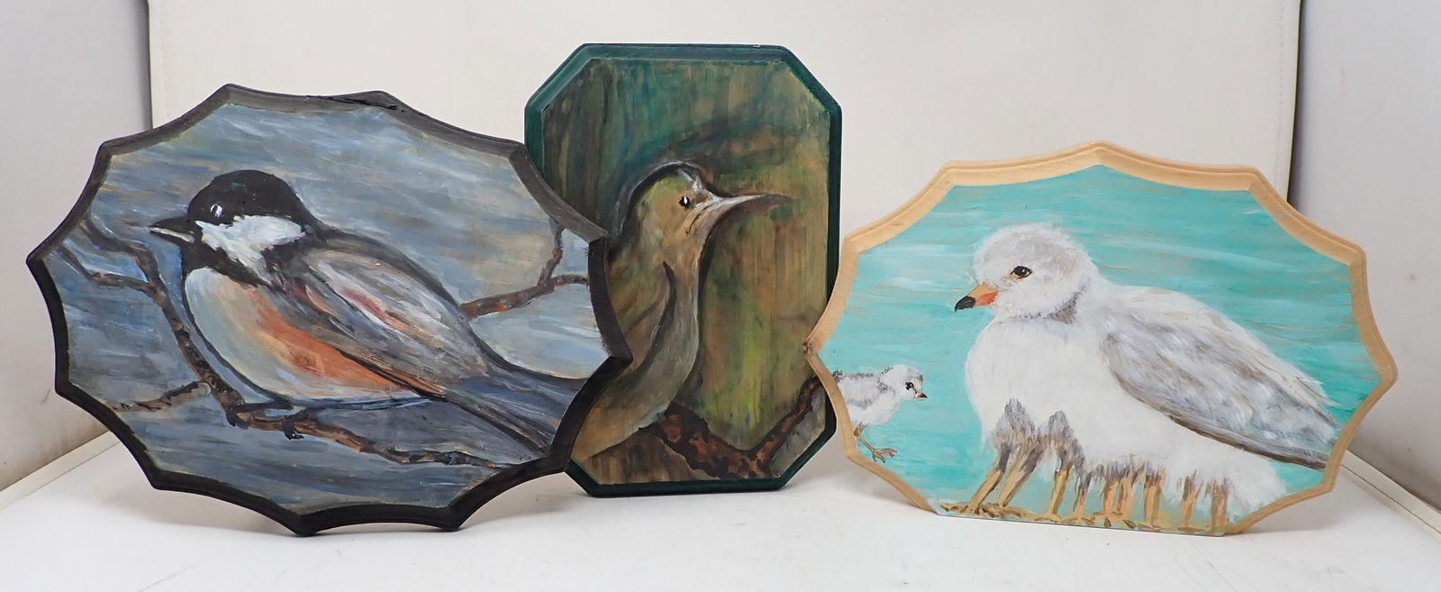 Chickadee Piping Plover Oil On Board Paintins CCC (1 of 4)