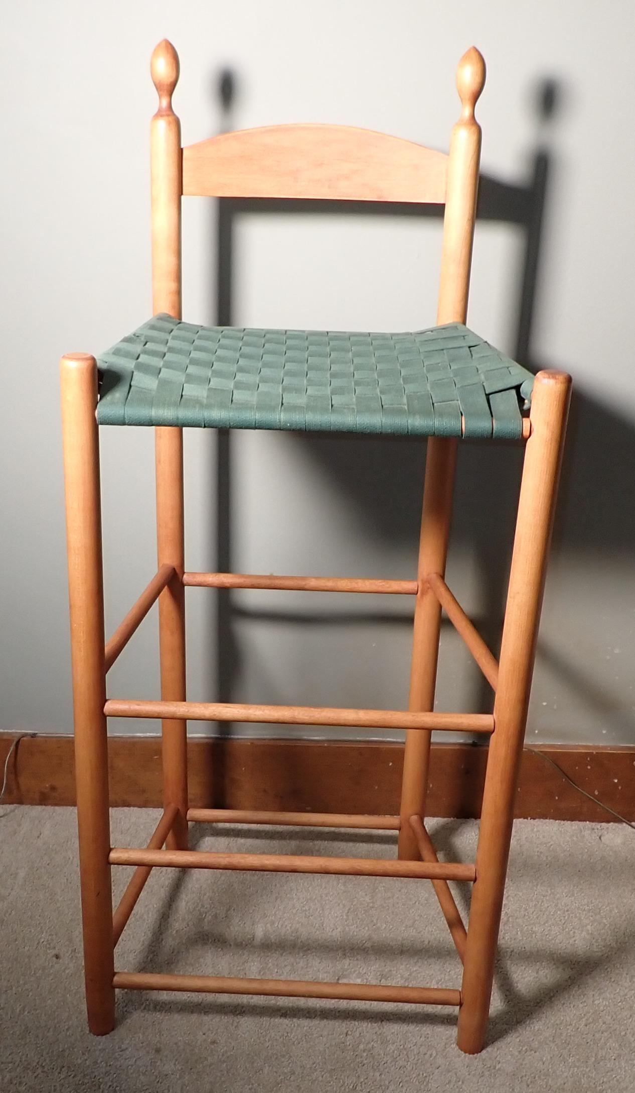 Bar Chair / Stool: Approx 18 3/4" wide, 14 1/2" deep, 31 1/4" to seat, and 43" total height. NO SHIPPING !