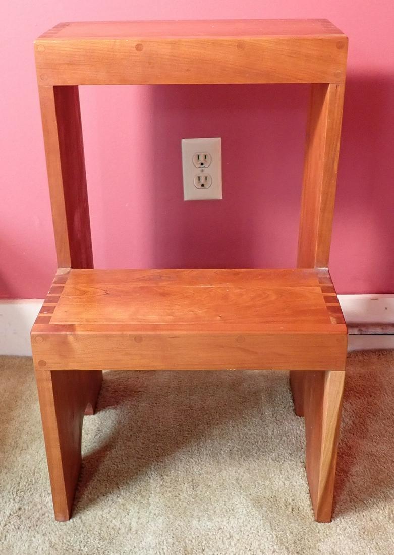 Cherry Dovetailed Steps / Plant Stand (1 of 4)