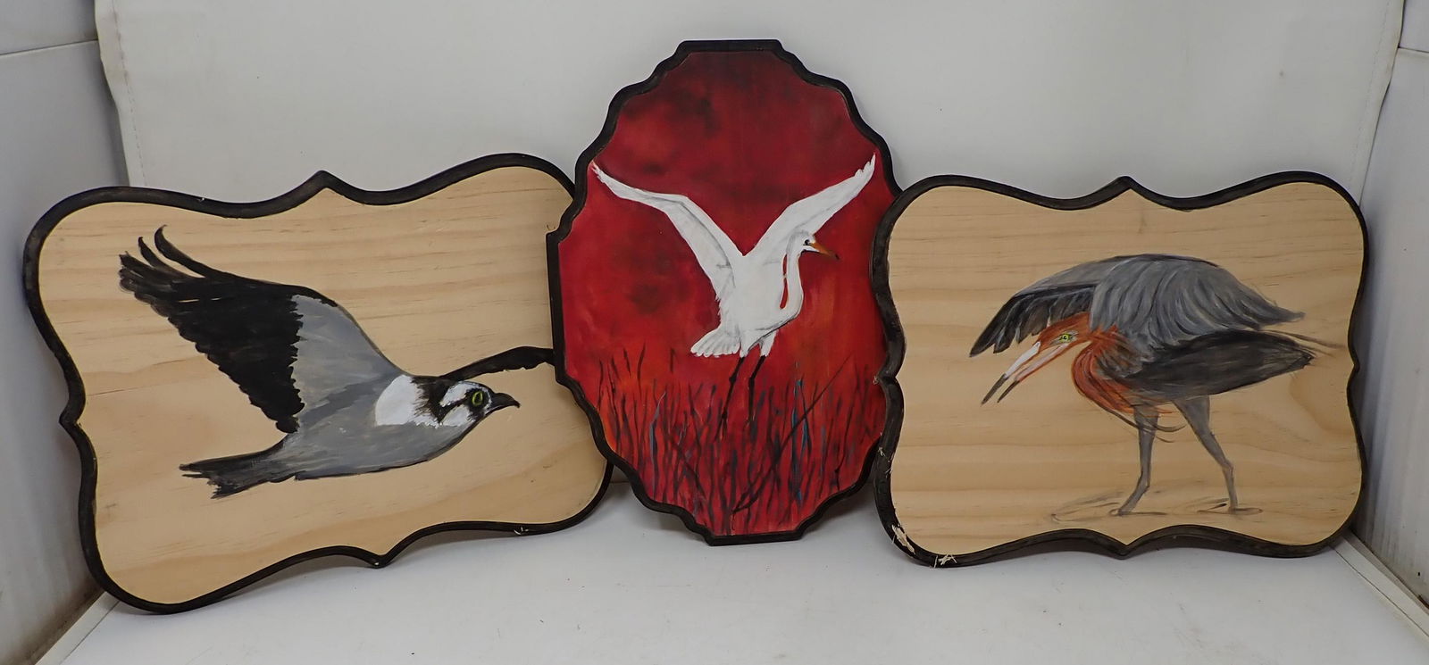 3 Oil on Board Bird Paintings (1 of 4)