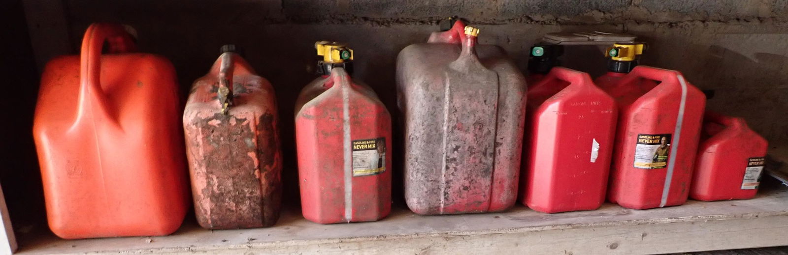 Gas Cans & Misc Shelf Contents (1 of 2)