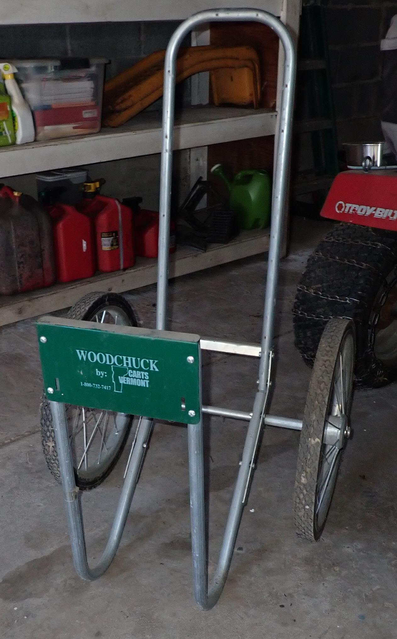 Woodchuck Wood Cart by Carts Vermont: Wheels are approx 20" in diameter. Rack of cart is approx 11 1/4" wide. NO SHIPPING