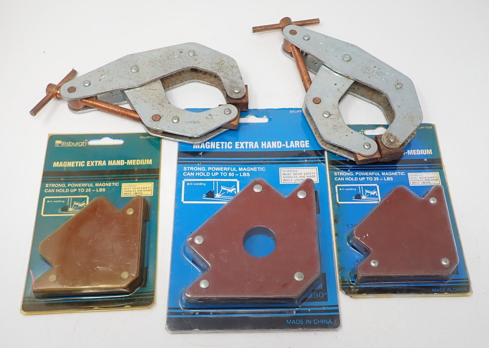 Pittsburgh Magnetic & Kant Twist 4 1/2D Clamps: Getting all pictured