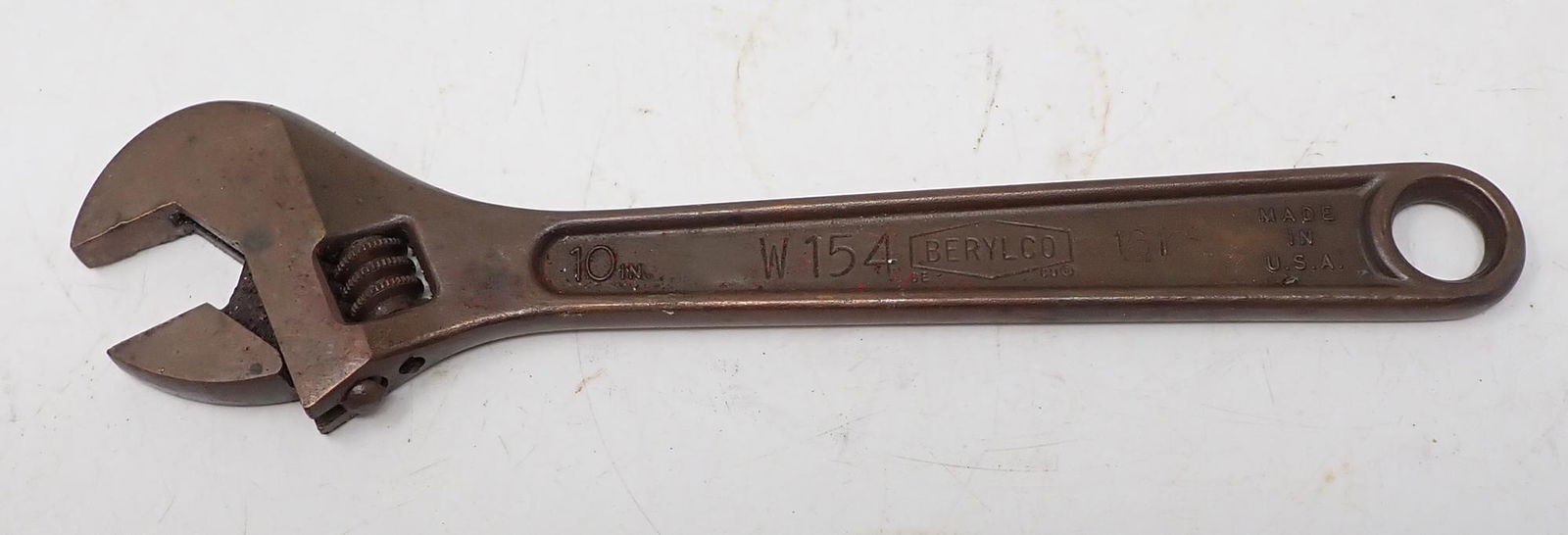 Brass Beryco 10in W154 Adjustable Wrench (1 of 2)