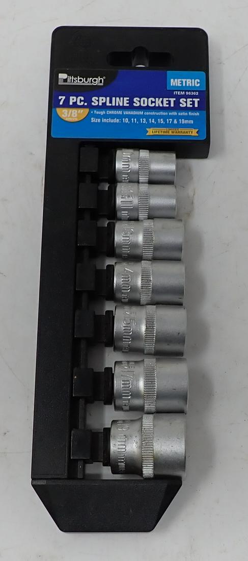 Pittsburgh 7pc Spline Socket Set (1 of 2)