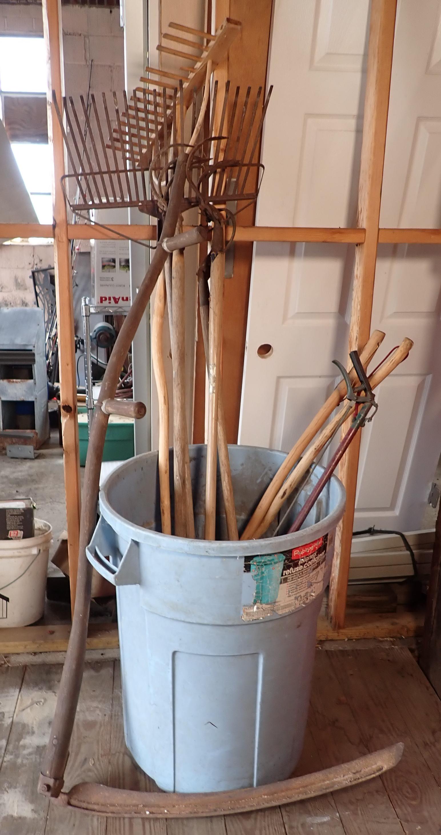 Scythe Wood Walking Sticks & Misc Tools (1 of 3)