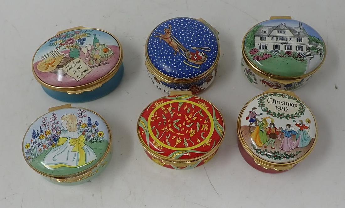 Halcyon Days Enamel Crummles & Misc Trinket Boxes (1 of 3)
