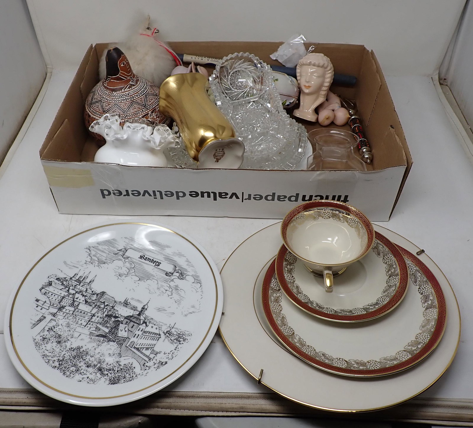Plates Figurines Glassware & Misc (1 of 2)