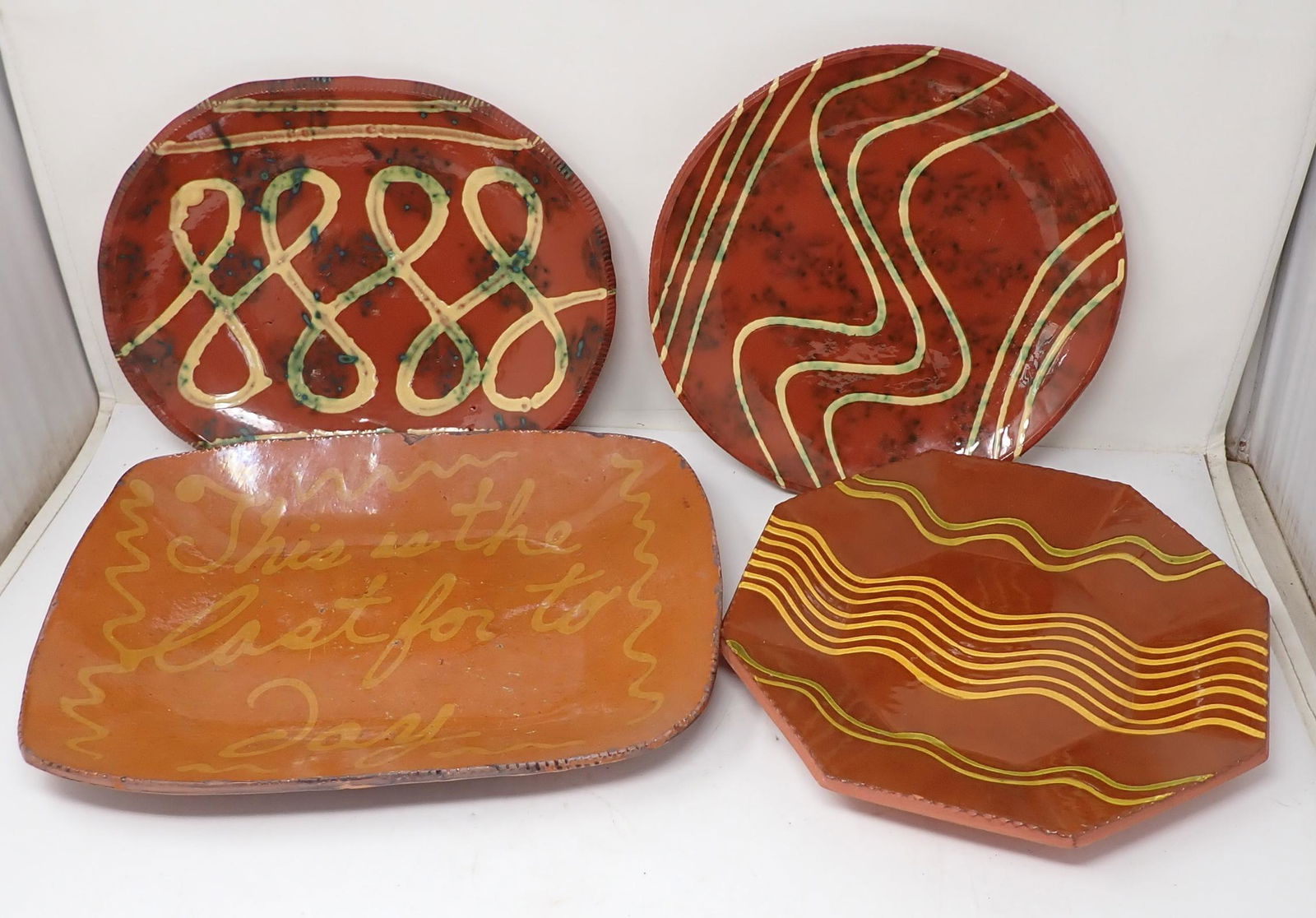 Jeff White M.E.L Shooner Redware Platters (1 of 7)