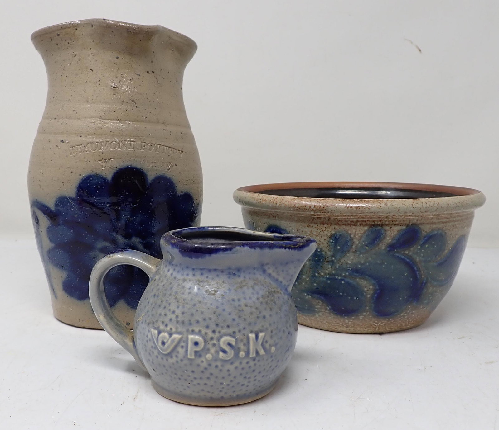 Beaumont Pottery Pitcher Cooksburg Crock & Creamer (1 of 5)
