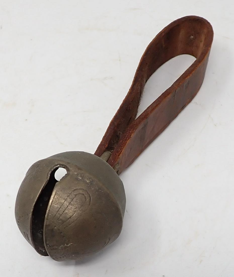 Brass Bell w/ Leather Strap (1 of 4)
