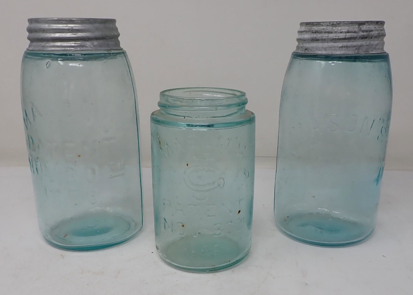 3 Masons Patent Canning Jars (1 of 1)
