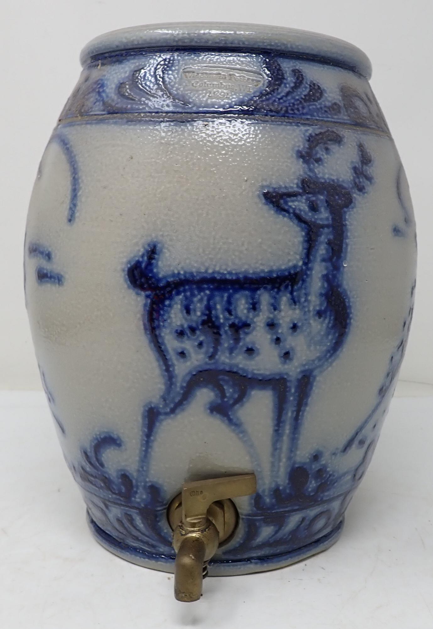 1991 Wisconsin Pottery Decorated Water Cooler (1 of 7)
