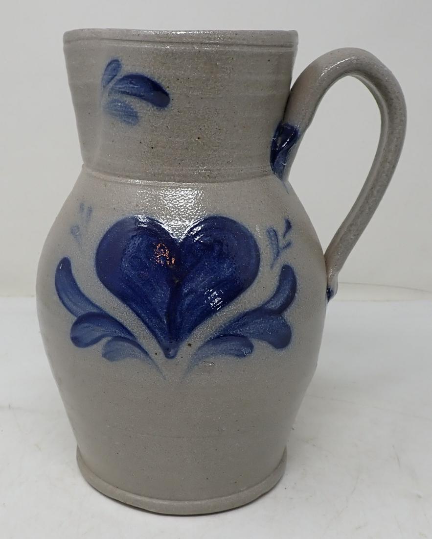 1992 Rowe Pottery Pitcher Decorated w/ Heart (1 of 5)