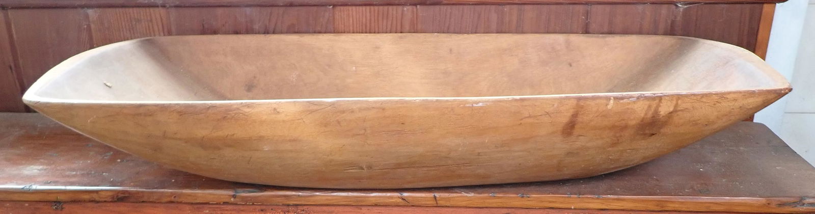 Large Wooden Trencher Bowl (1 of 3)