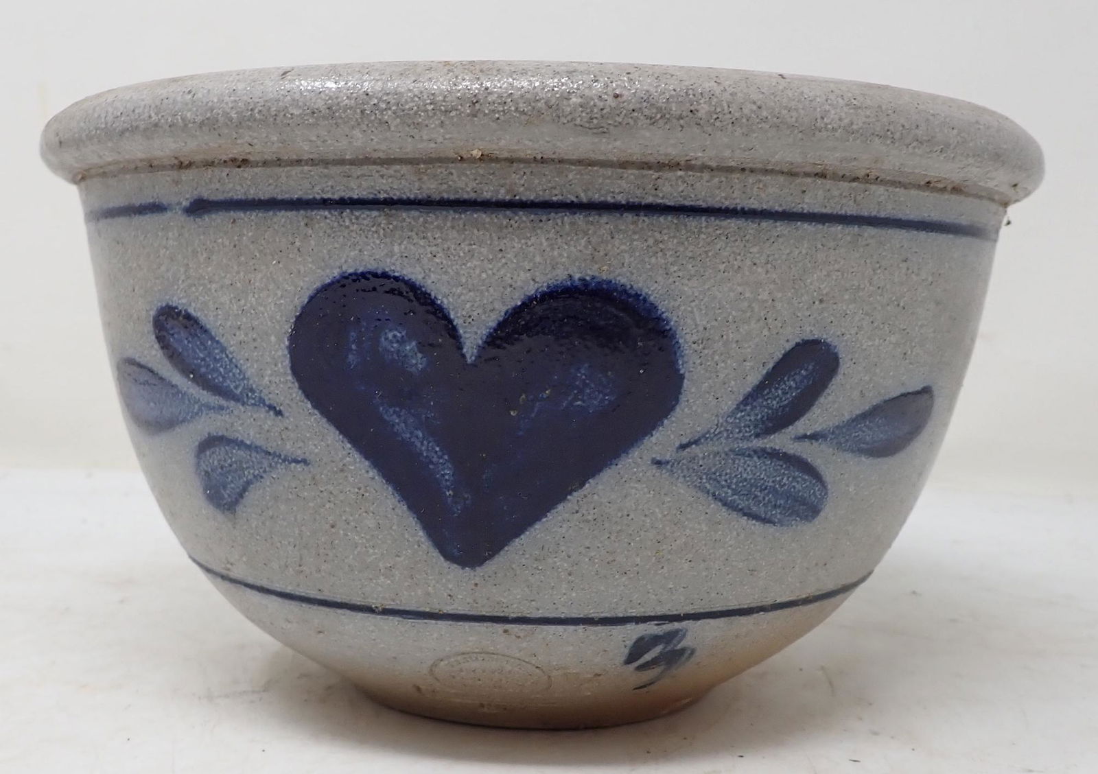 1987 Rowe Pottery Crock w/ Heart Designs (1 of 3)