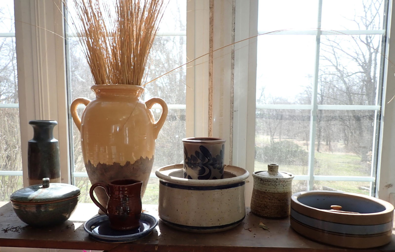 Pottery Vases Crocks Jar Pitcher Lamp & Misc (1 of 8)