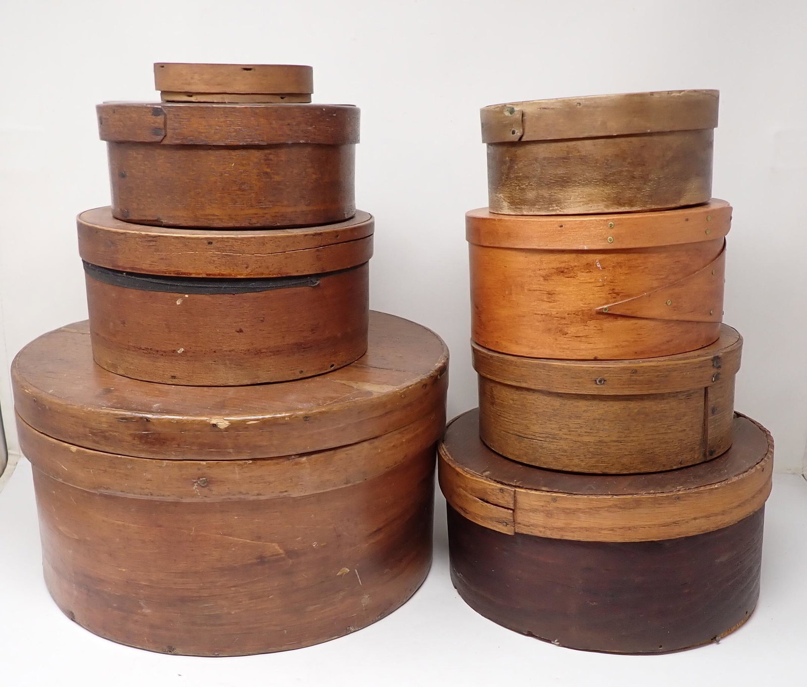 Pantry Boxes: Largest is approx 11 3/4" in diameter and 6 1/4" tall.