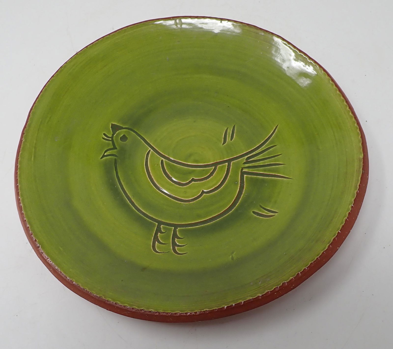 1984 Dorothy Long Redware Chicken Plate (1 of 5)