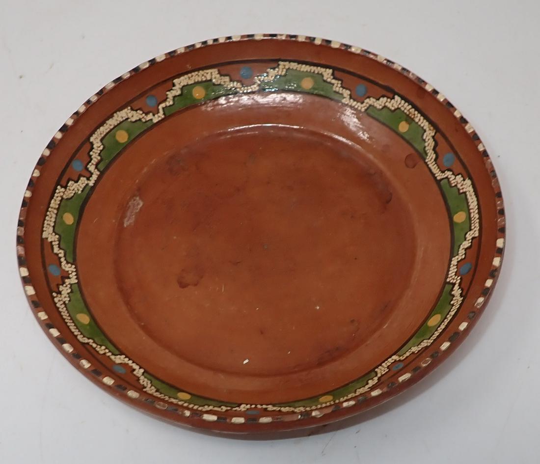 Redware Bowl: Approx 8" in diameter