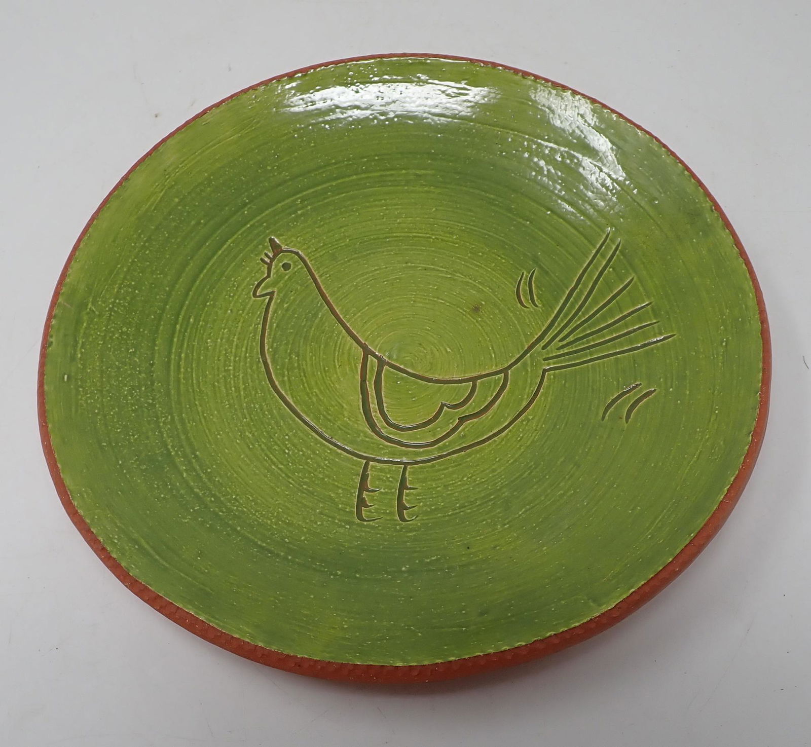 1984 Dorothy Long Redware Chicken Plate (1 of 4)