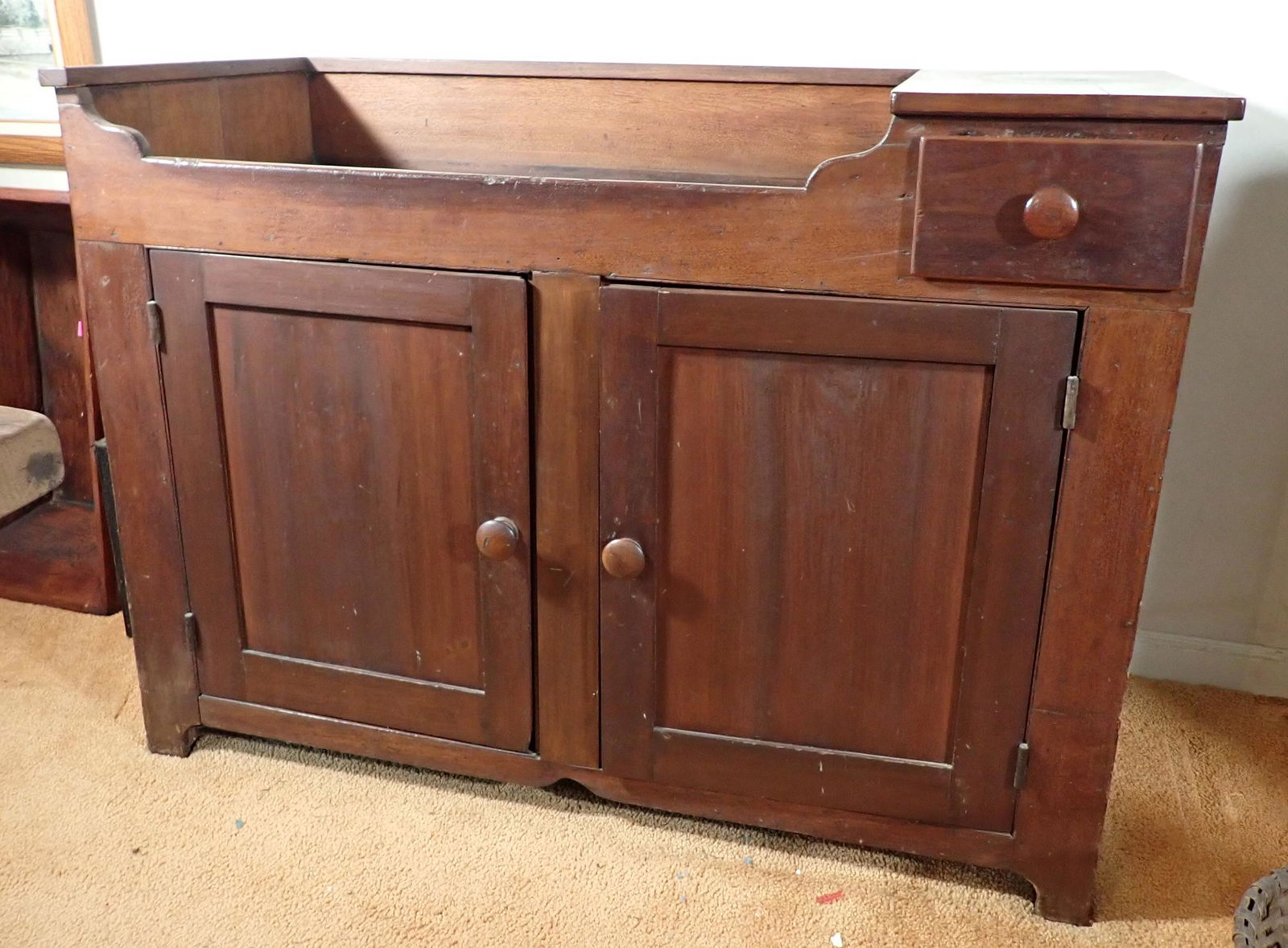Dry Sink w/ Hand Hewn Drawer and Doors (1 of 5)