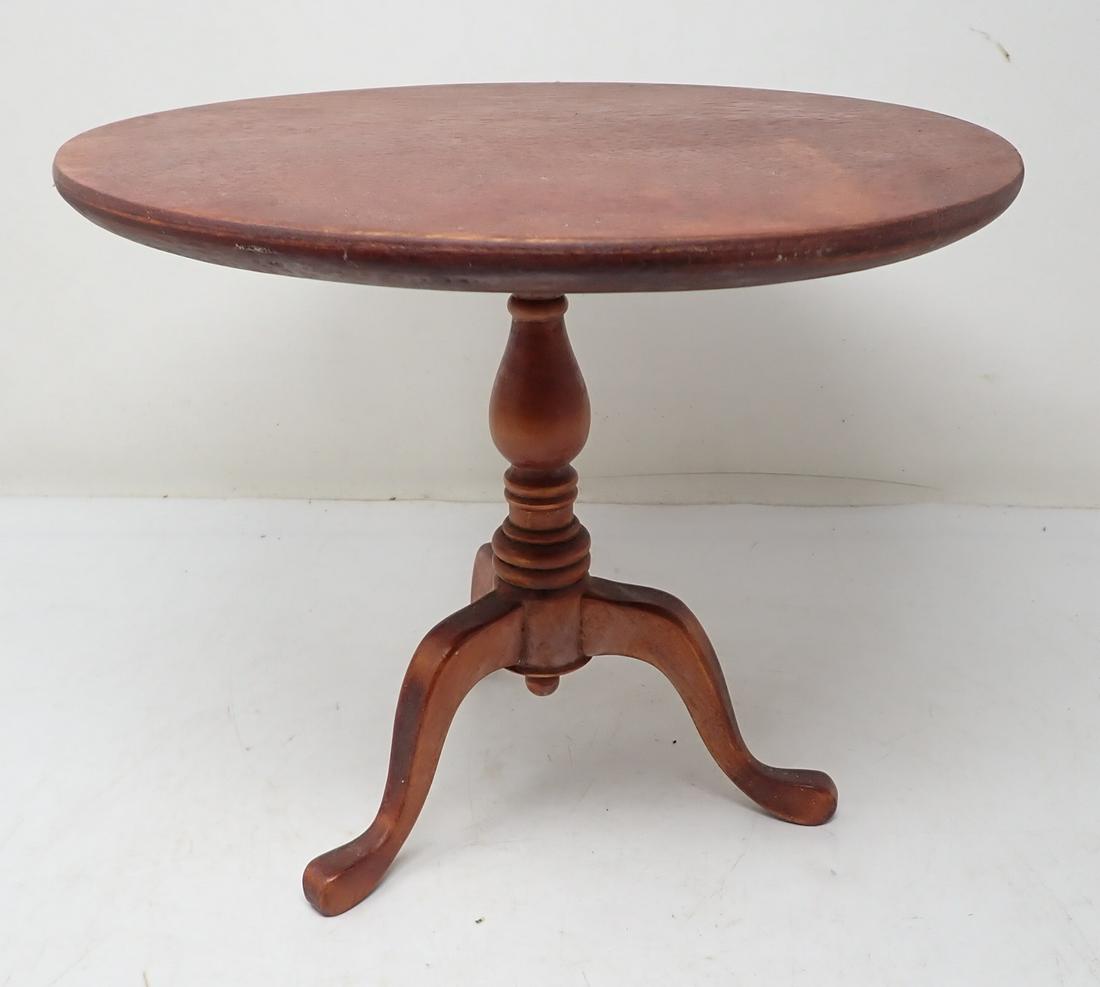 Tilt Top Doll Table: Approx 11 1/4" in diameter and 9 1/2" tall
