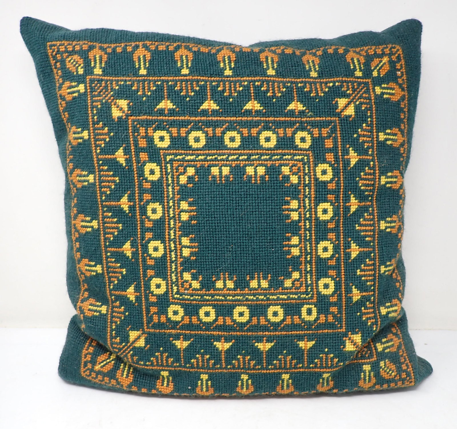Needlepoint Pillow: Approx 16" x 16"