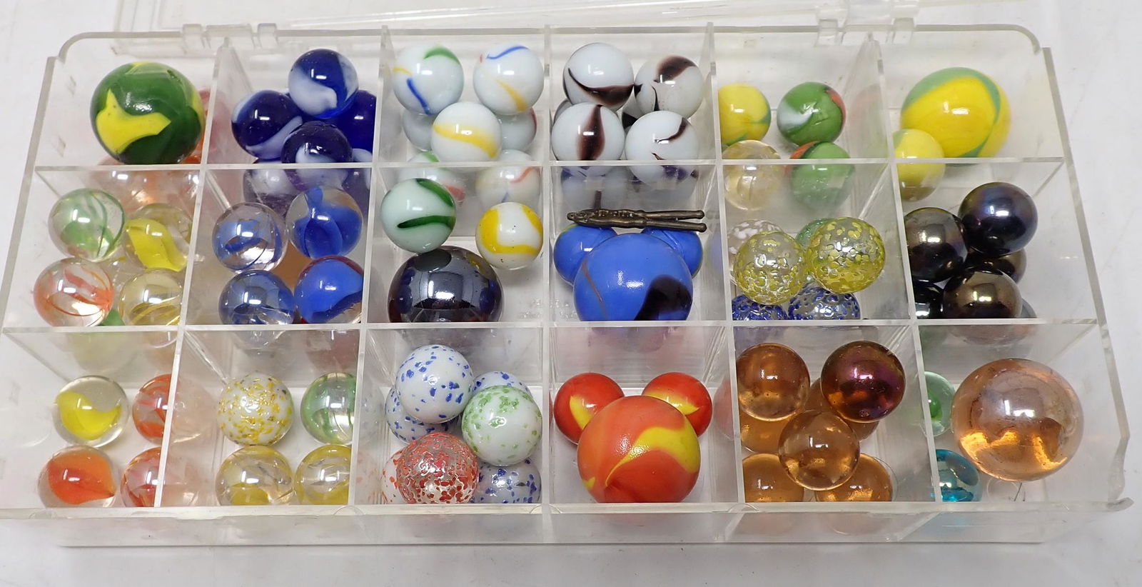 Marbles: Largest is approx 1"
