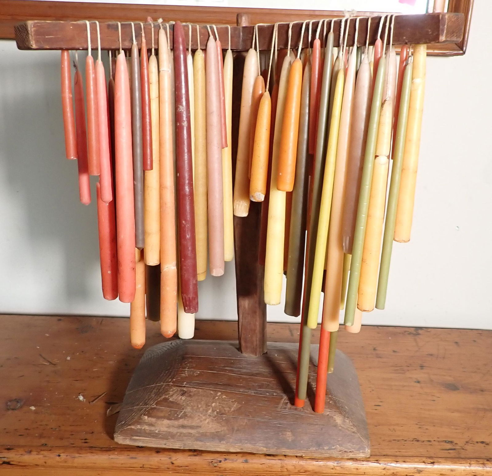 Rotating Candle Drying Rack w/ Plank Base (1 of 3)