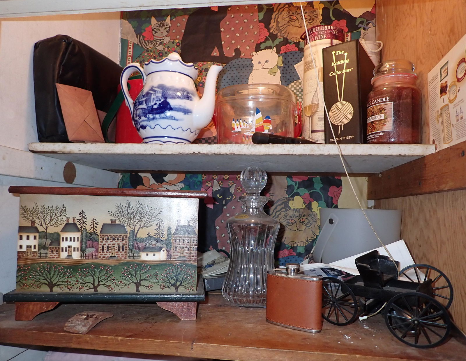 Block Crystal Decanter & Misc Closet Contents (1 of 7)