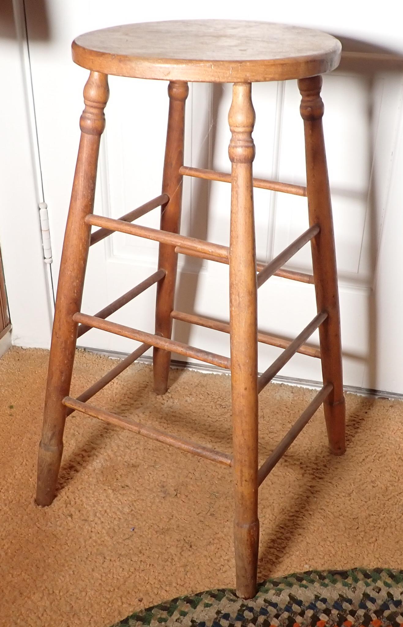 Stool: Approx 14" in diameter and 29 1/2" tall . NO SHIPPING