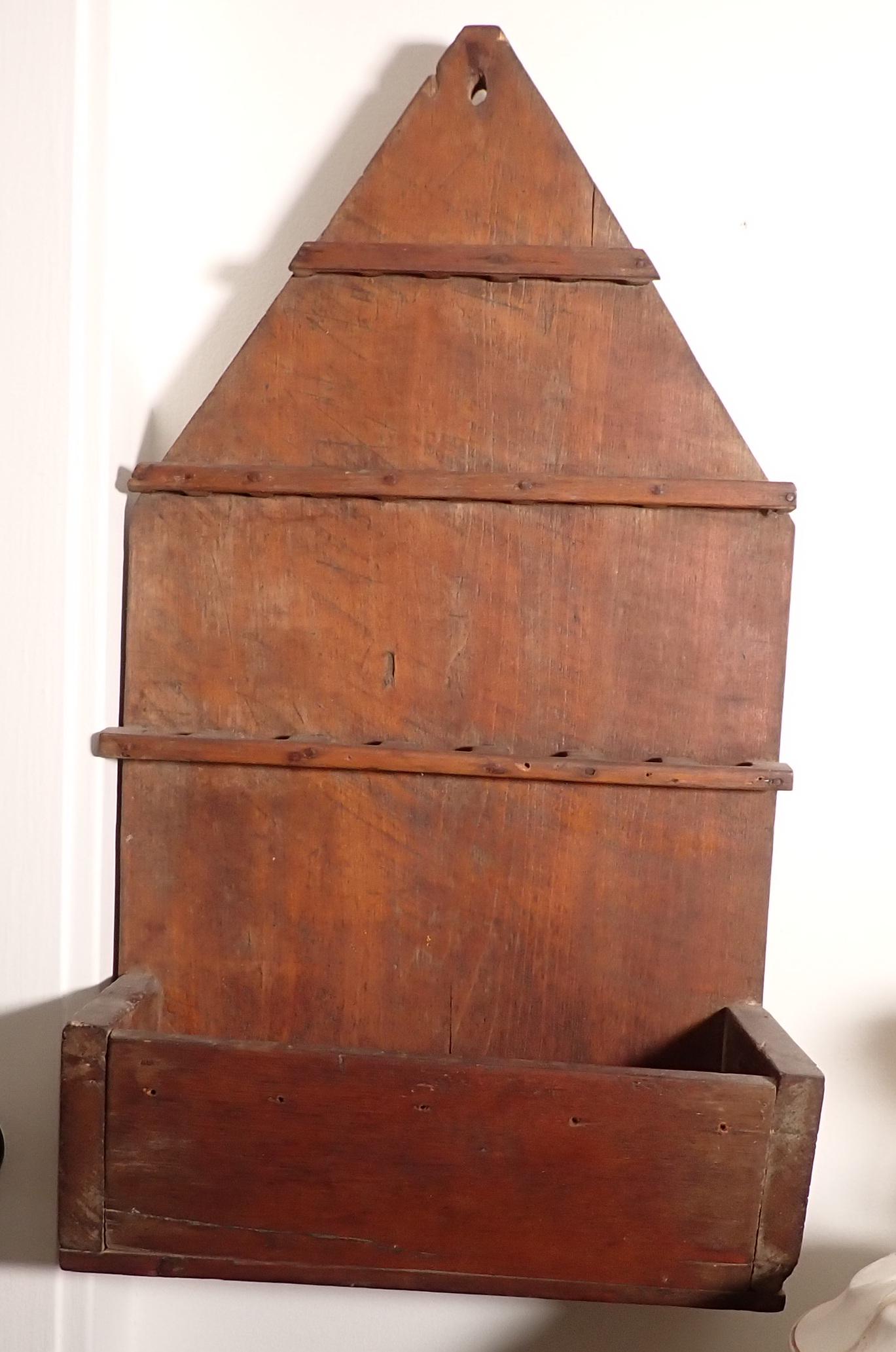 Spoon Rack with Knife Box: Approx 6" x 15" x 26" tall.