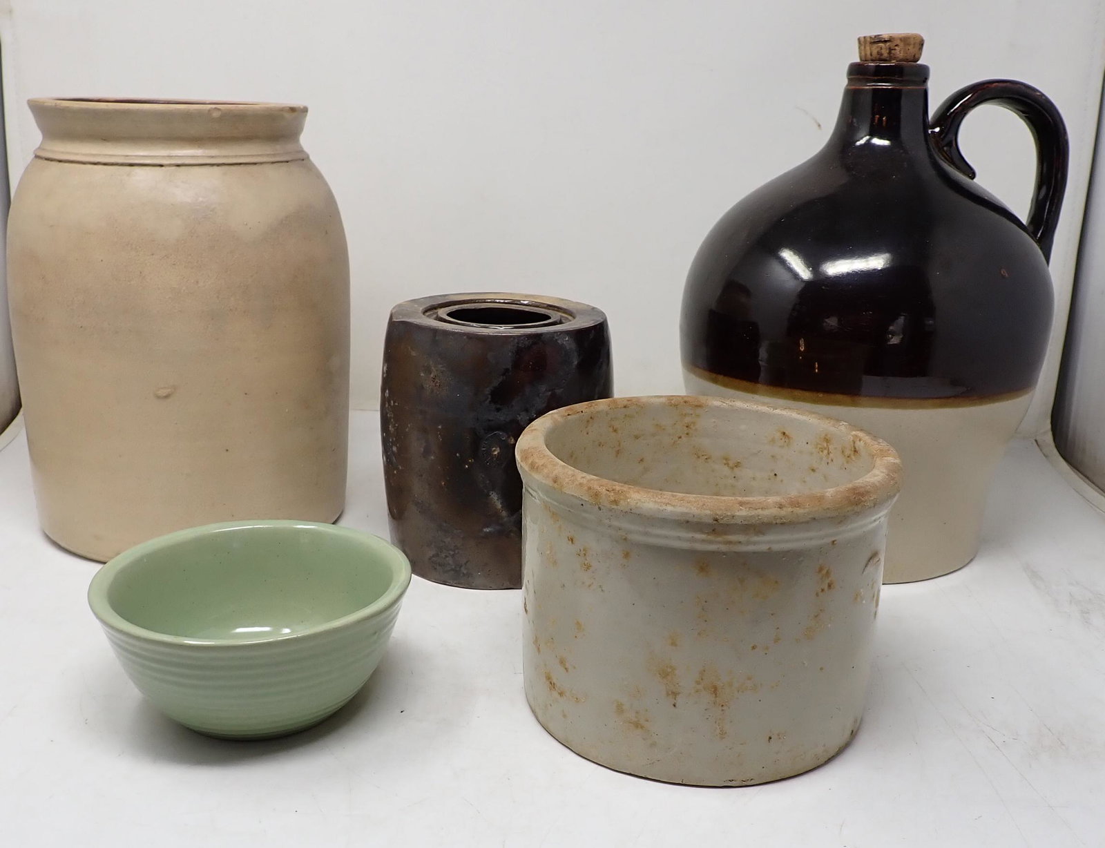 Stoneware Crocks Jug Preserve Jar (1 of 2)