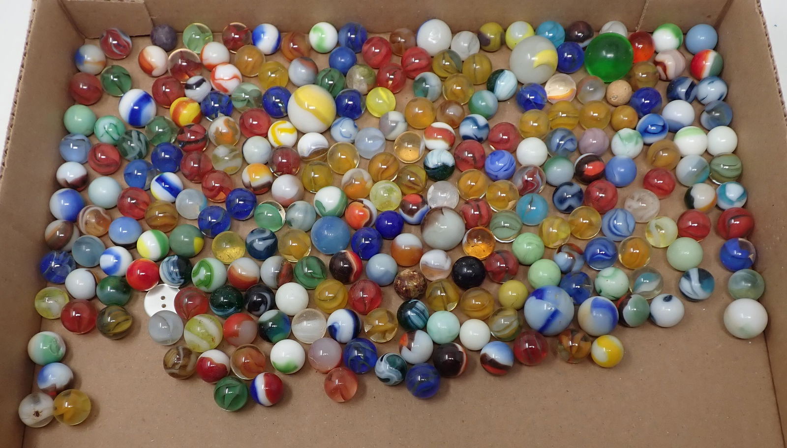 Marbles: Largest is approx 1"