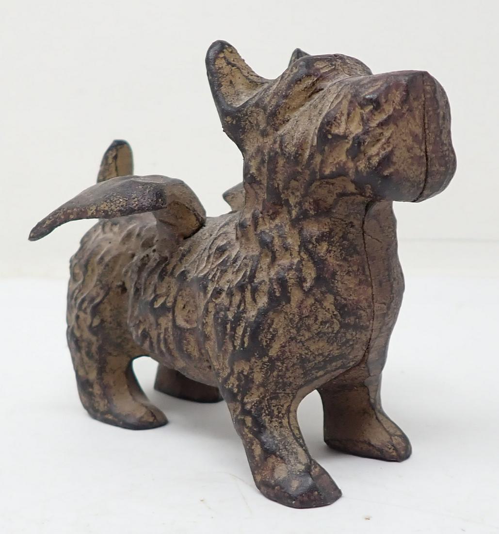 Cast Iron Scotty Dog with Wings: Approx 4 1/4" long and 3 1/2" tall