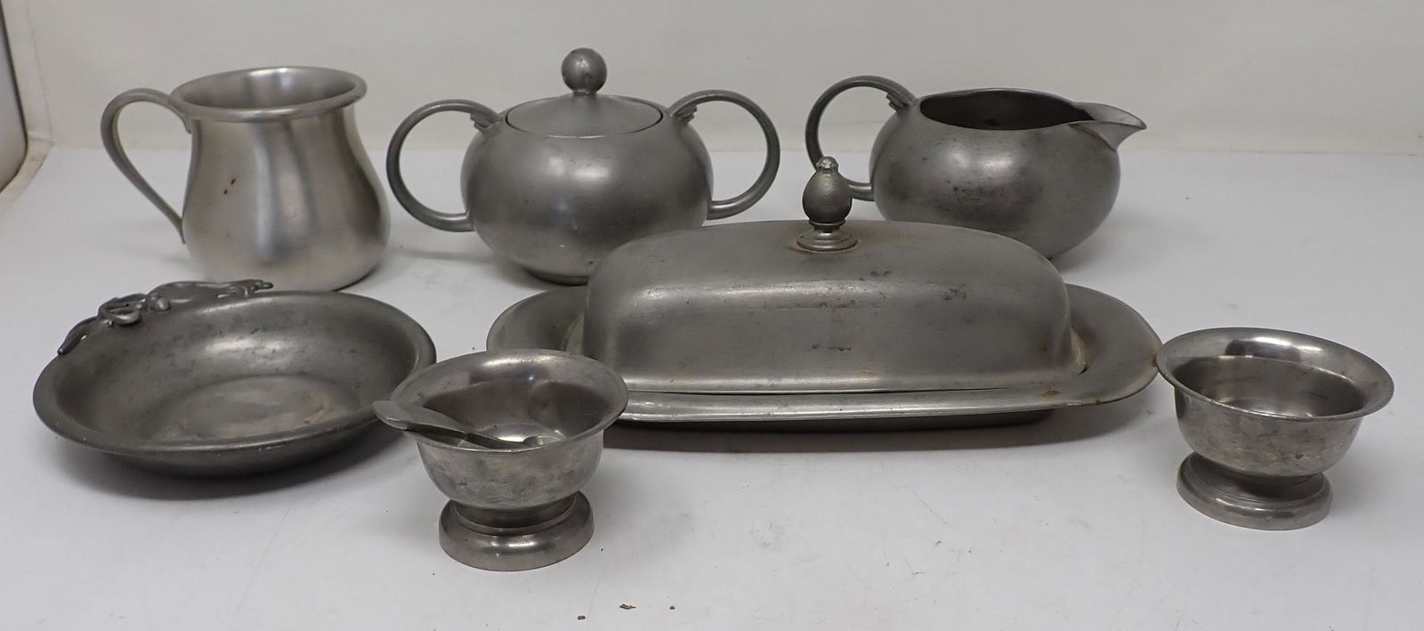 Butter Dish Creamer Sugar Buenilum Pewter Poringer (1 of 9)