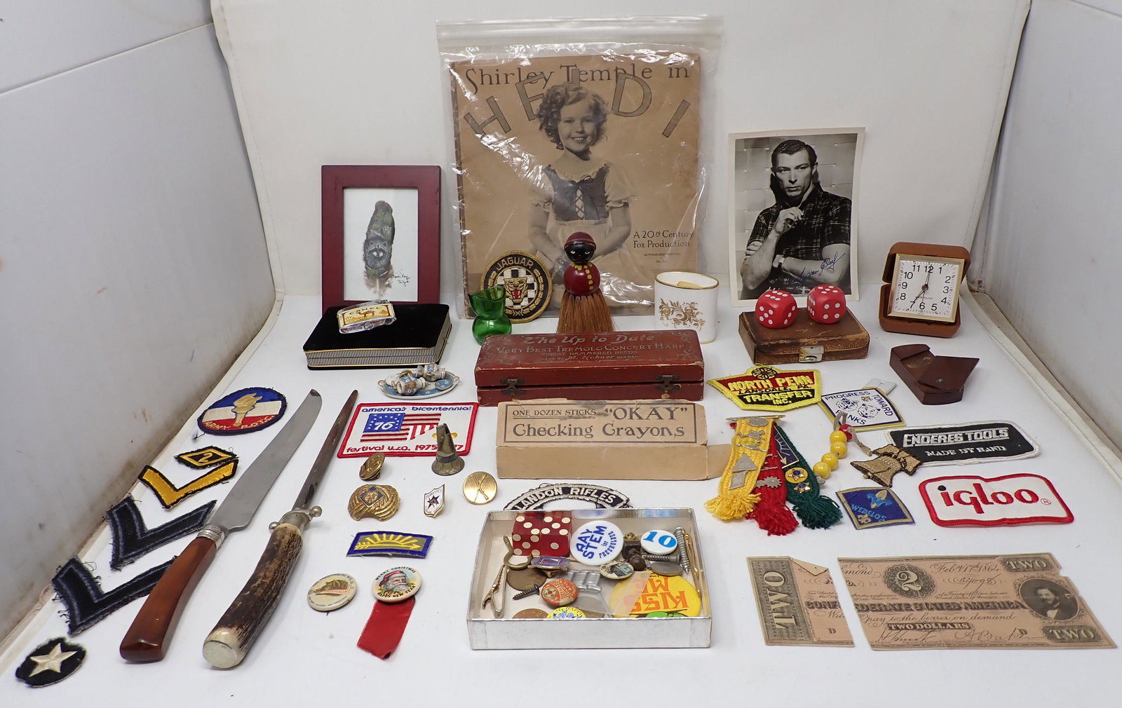 Military Patches Camel Lighter Shirley Temple Book & Misc (1 of 10)