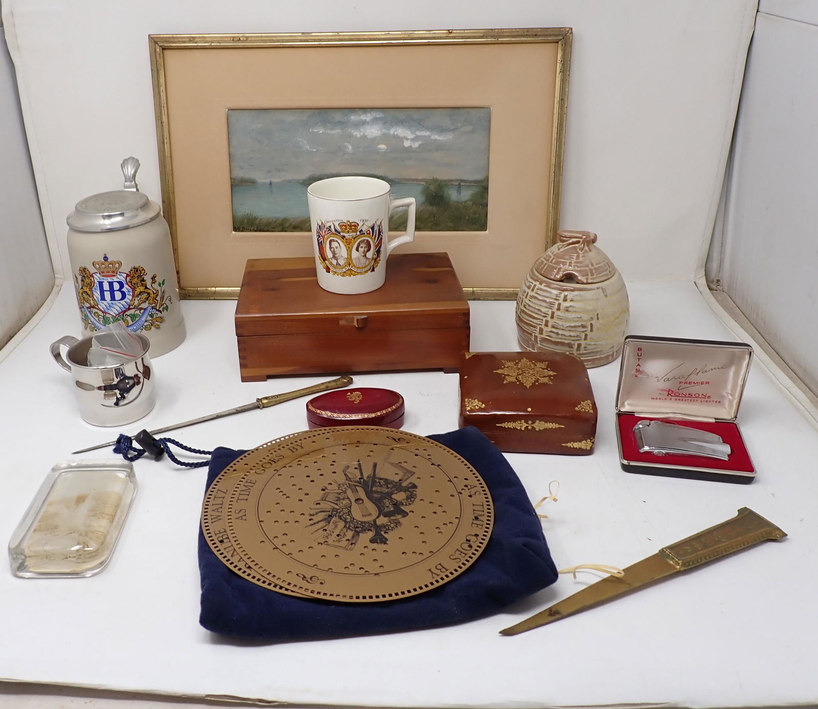 Watercolor Leather Boxes Letter Openers Paperweight (1 of 11)