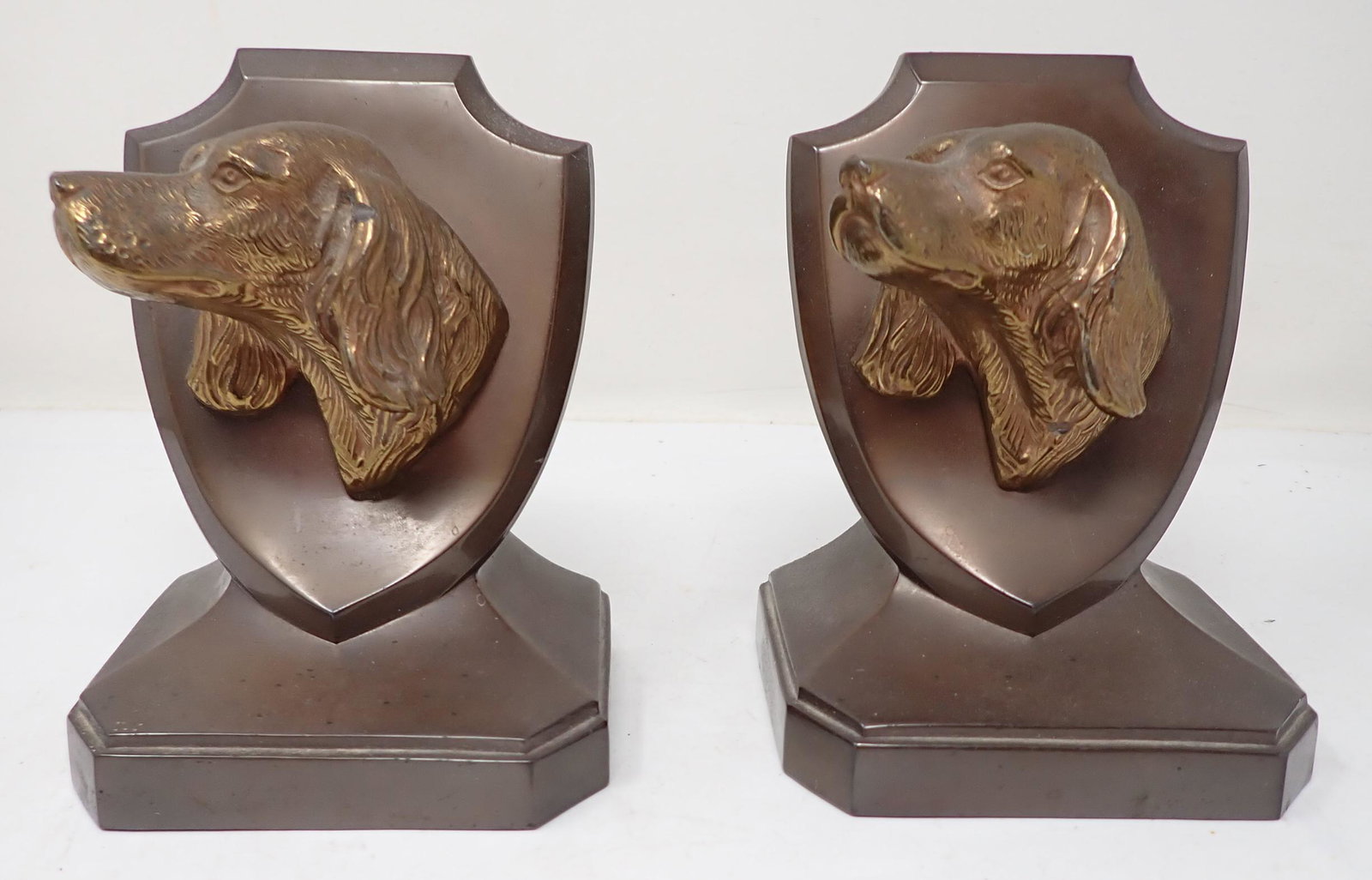 Csat Bronze Dog Bookends PMC (1 of 3)