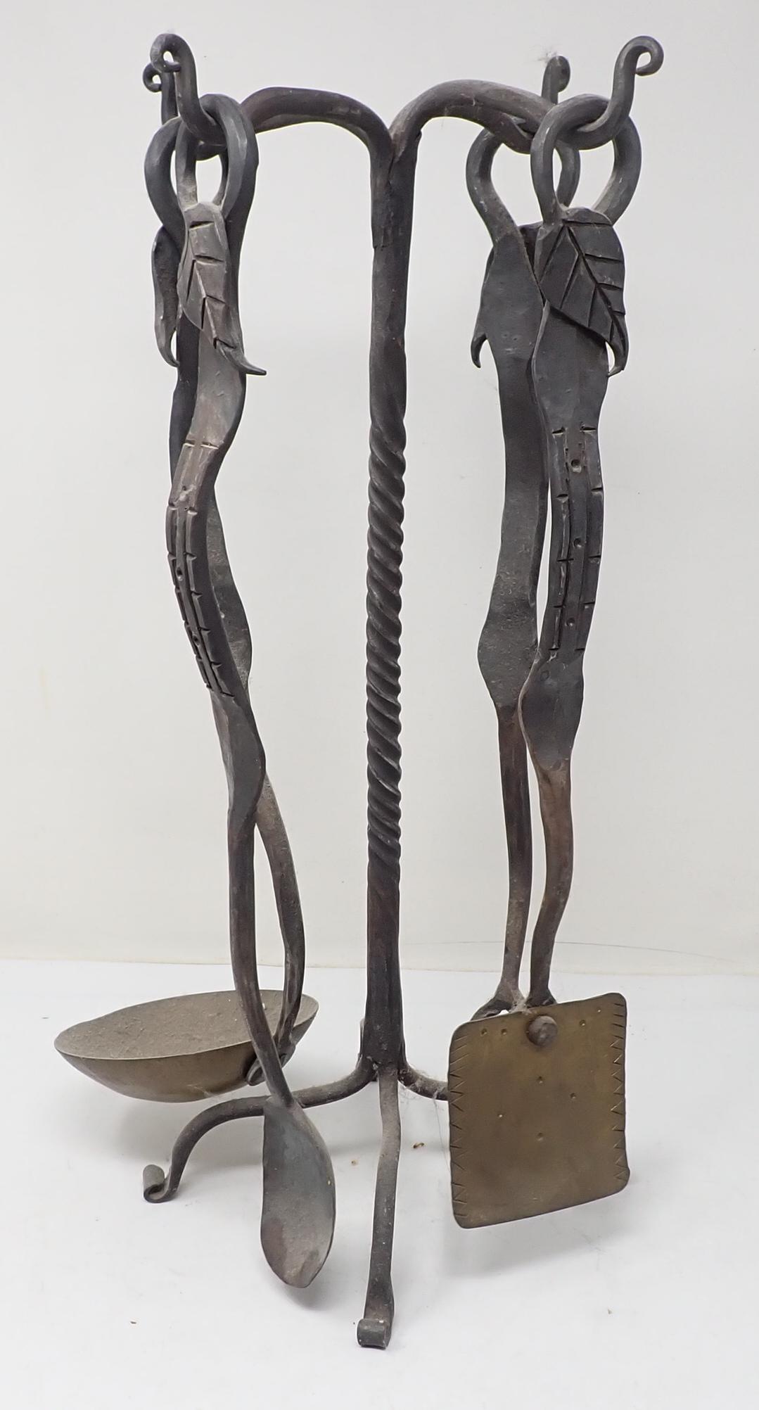 Wrought Iron Utensils w/ Rack (1 of 5)