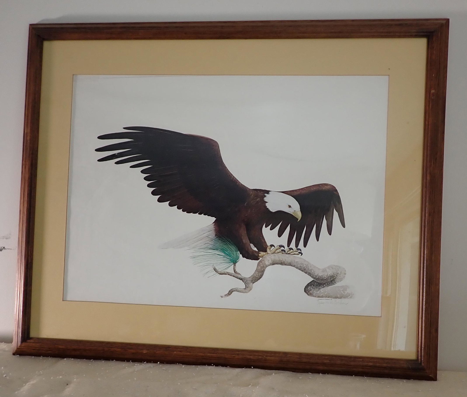 1974 James Baker Signed Bald Eagle Print (1 of 2)