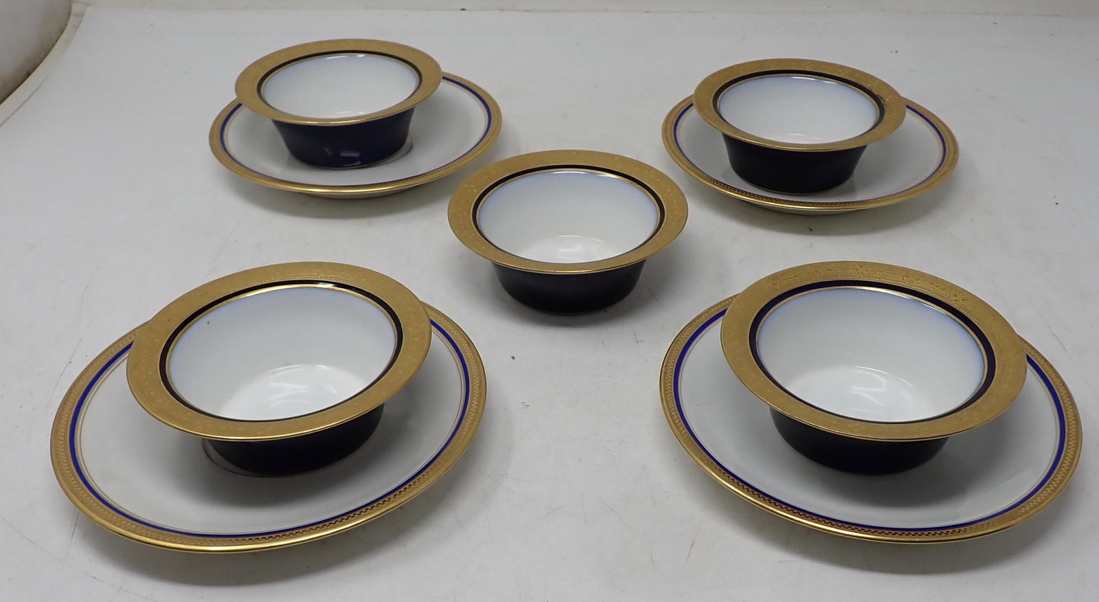 Limoges Custard Cups & Underplates: Underplates are approx 6" in diameter.