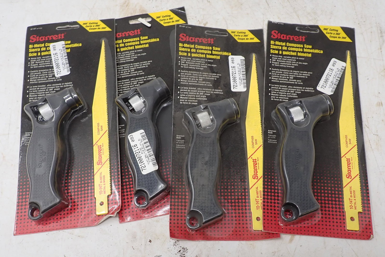 4 Starrett bi Metal Compass Saws: New in packaging