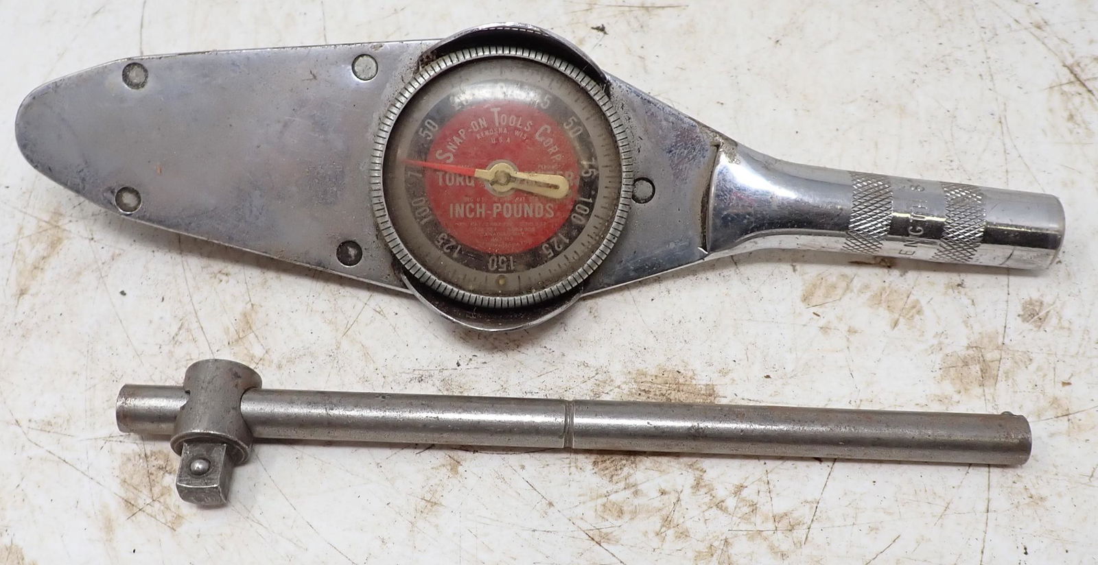 Snap On 3/8" Drive Torqometer & Breaker Bar (1 of 4)